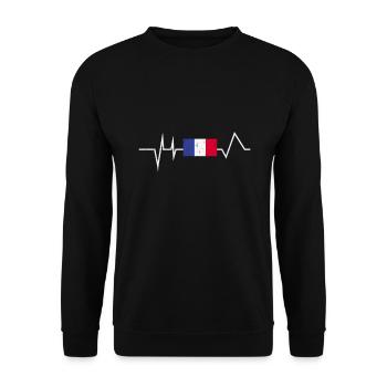 France Gift French FrenchWoman French - Unisex Sweatshirt - black - Front - Alina (178cm) & Michal (187cm)
