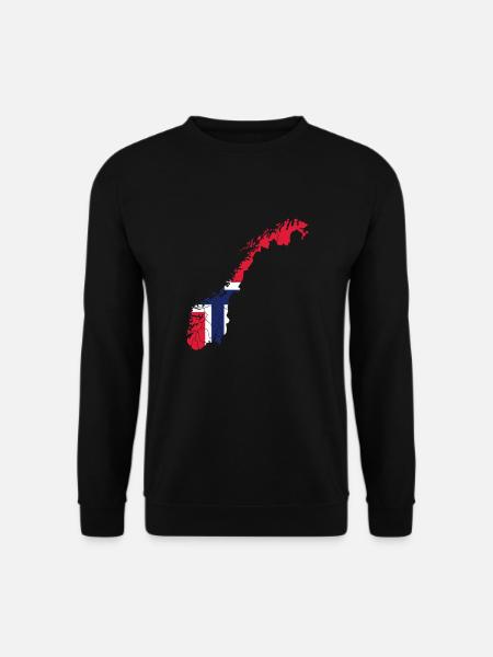 Norwegen Norweger Skandinavien Norwegische Flagge - Unisex Pullover - Schwarz