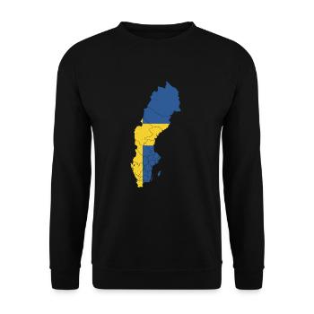 Drapeau de la Suède Idée cadeau suédoise suédoise - Sweat-shirt Unisexe - noir - Devant - Alina (178cm) & Michal (187cm)