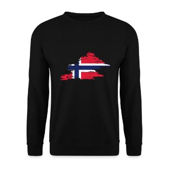 Norwegen Norweger Skandinavien Norwegische Flagge - Unisex Pullover - Schwarz - Vorne - Alina (178cm) & Michal (187cm)