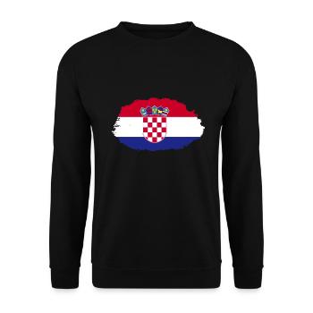 Croatie Drapeau croate Croate - Sweat-shirt Unisexe - noir - Devant - Alina (178cm) & Michal (187cm)
