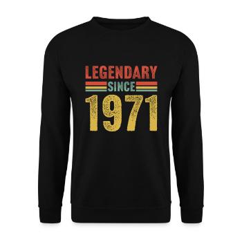 Legendary since 1971 - Unisex Sweatshirt - black - Front - Alina (178cm) & Michal (187cm)
