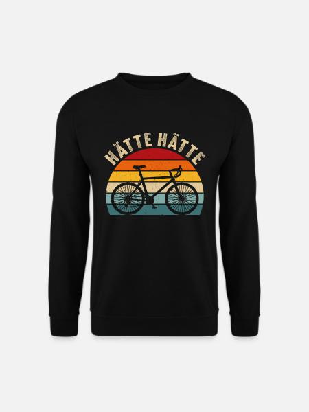 Hätte Hätte Fahrradkette Radfahrer - Unisex Pullover - Schwarz