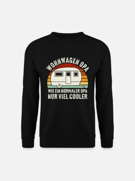 Wohnwagen Opa Geschenk für Wohnwagen Großvater - Unisex Pullover - Schwarz