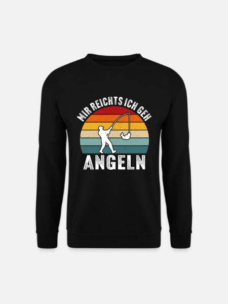 mir reichts ich geh angeln - Unisex Pullover - Schwarz