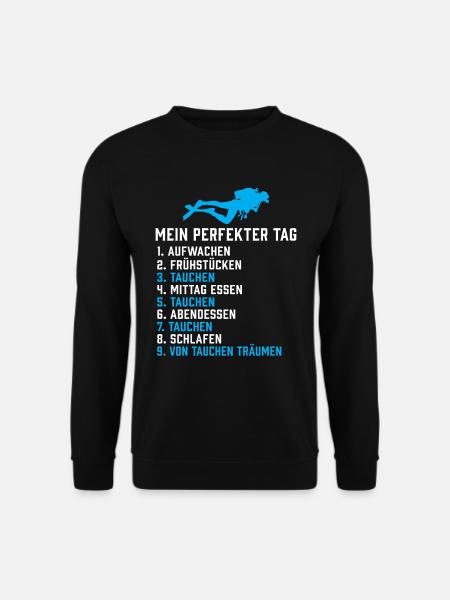 Tauchen mein perfekter tag Taucher - Unisex Pullover - Schwarz