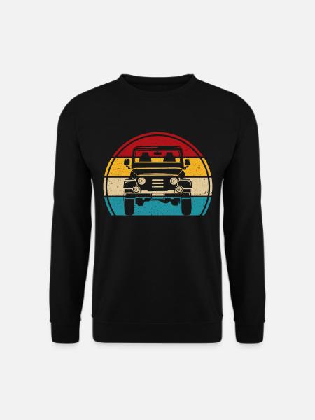 Retro Offroad SUV 4x4 Geländewagen - Unisex Pullover - Schwarz