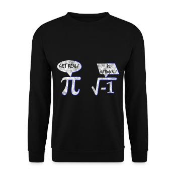 Get Real Be Rational Math Cadeau De Math - Sweat-shirt Unisexe - noir - Devant - Alina (178cm) & Michal (187cm)