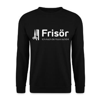 Frisör - Unisex Pullover - Schwarz - Vorne - Alina (178cm) & Michal (187cm)