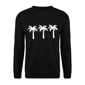 Palmen - Hawaii - Unisex Pullover - Schwarz - Vorne - Alina (178cm) & Michal (187cm)