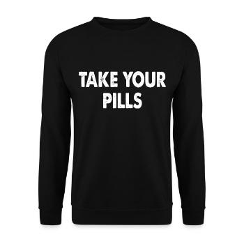 Prenez vos pilules - Sweat-shirt Unisexe - noir - Devant - Alina (178cm) & Michal (187cm)