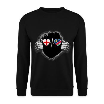 England und Namibia Namibische Fahne Flaggen - Unisex Pullover - Schwarz - Vorne - Alina (178cm) & Michal (187cm)