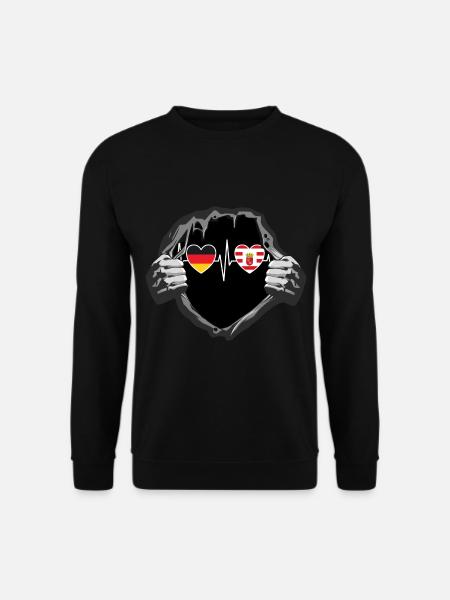 Deutschland und Bremen Fahne Flaggen - Unisex Pullover - Schwarz