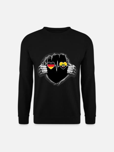 Deutschland und Sachsen-Anhalt Fahne Flaggen - Unisex Pullover - Schwarz