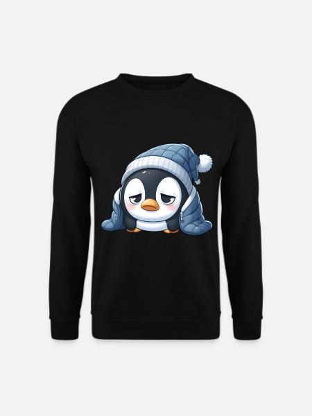 Müder Pinguin - Unisex Pullover - Schwarz