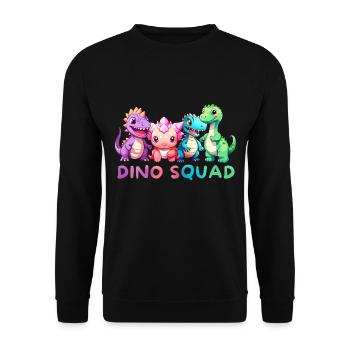 4 Buddys - The Dino Squad - Unisex Sweatshirt - black - Front - Alina (178cm) & Michal (187cm)
