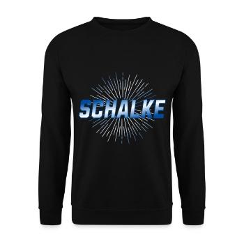 Schalke - Unisex Pullover - Schwarz - Vorne - Alina (178cm) & Michal (187cm)
