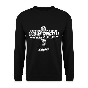 Pilot - Unisex Pullover - Schwarz - Vorne - Alina (178cm) & Michal (187cm)