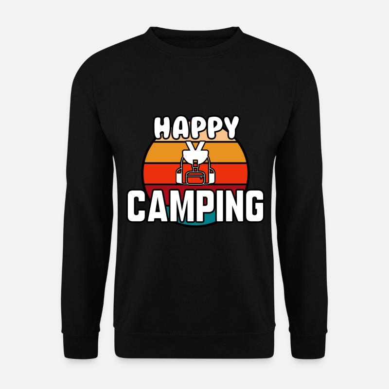 Happy camping - Sweat-shirt Unisexe - noir