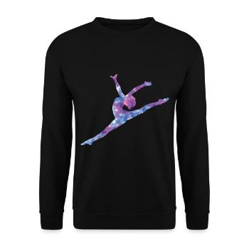 do gymnastics - Unisex Sweatshirt - black - Front - Alina (178cm) & Michal (187cm)