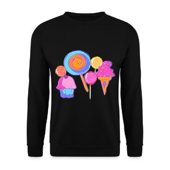 Candy - Unisex Pullover - Schwarz - Vorne - Alina (178cm) & Michal (187cm)