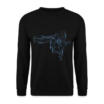 Circuit imprimé - Sweat-shirt Unisexe - noir - Devant - Alina (178cm) & Michal (187cm)