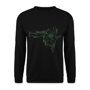 Platine de l’ordinateur - Sweat-shirt Unisexe - noir - Devant - Alina (178cm) & Michal (187cm)