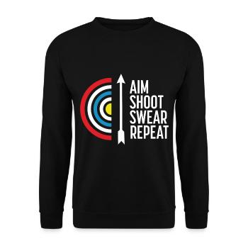 Buts de tir à l'arc - Sweat-shirt Unisexe - noir - Devant - Alina (178cm) & Michal (187cm)