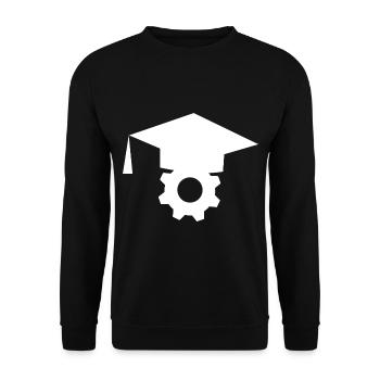 Maschinenbauer Abschluss - Unisex Pullover - Schwarz - Vorne - Alina (178cm) & Michal (187cm)