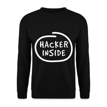 Hacker in me - Unisex Sweatshirt - black - Front - Alina (178cm) & Michal (187cm)