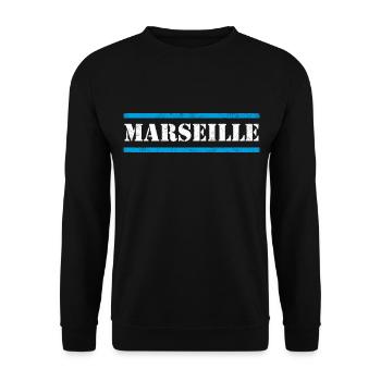 Marseille - Unisex Pullover - Schwarz - Vorne - Alina (178cm) & Michal (187cm)