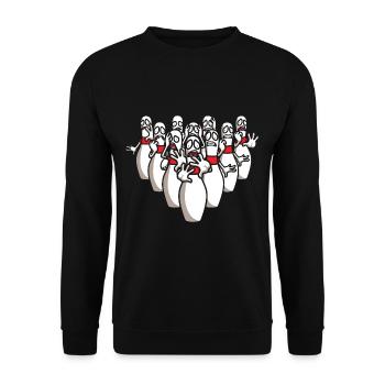 Bowling - Unisex Pullover - Schwarz - Vorne - Alina (178cm) & Michal (187cm)