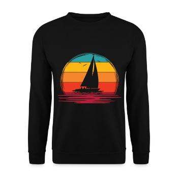 Marin Voilier Voilier Skipper Catamaran Segelsch - Sweat-shirt Unisexe - noir - Devant - Alina (178cm) & Michal (187cm)