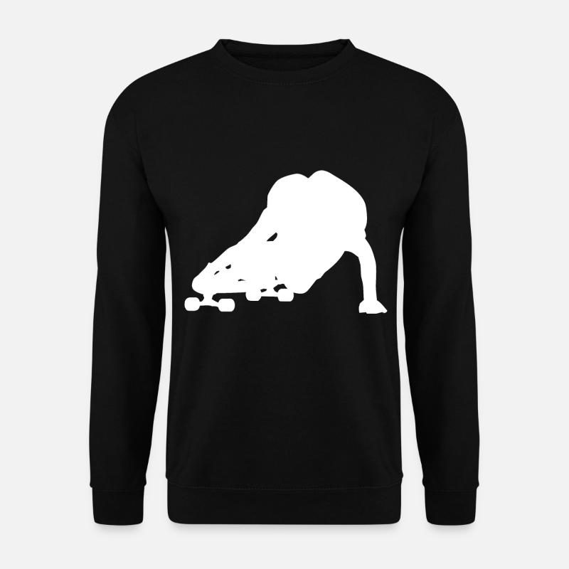 Downhill Longboarding - Unisex Pullover - Schwarz