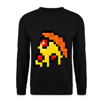 Pixel Pizza - Sweat-shirt Unisexe - noir - Devant - Alina (178cm) & Michal (187cm)