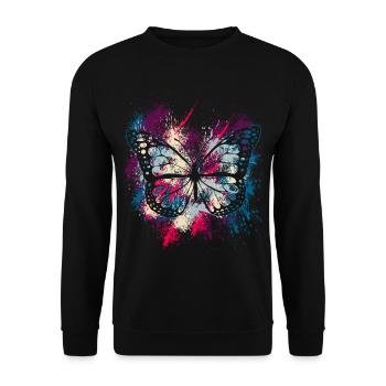 Papillon Monarque Printemps Coloré Doux Cadeau - Sweat-shirt Unisexe - noir - Devant - Alina (178cm) & Michal (187cm)