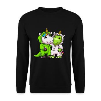 Cadeau pour bébé Dinosaur Unicorn Bestfriends - Sweat-shirt Unisexe - noir - Devant - Alina (178cm) & Michal (187cm)