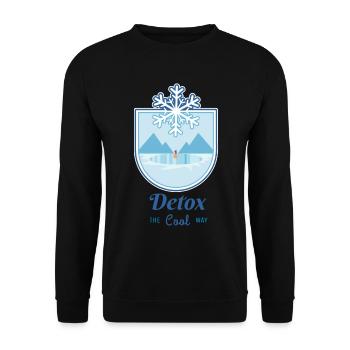 Detox the Cool Way Eisbad Kalt Schneeflocke Winter - Unisex Pullover - Schwarz - Vorne - Alina (178cm) & Michal (187cm)