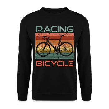 Courses Bicycle Vélo vélo Sport Rétro Vintage - Sweat-shirt Unisexe - noir - Devant - Alina (178cm) & Michal (187cm)