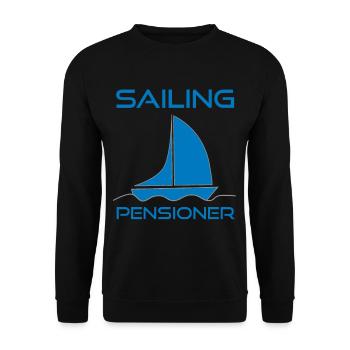 Rente Segeln Pension Geschenkidee Segler - Unisex Pullover - Schwarz - Vorne - Alina (178cm) & Michal (187cm)