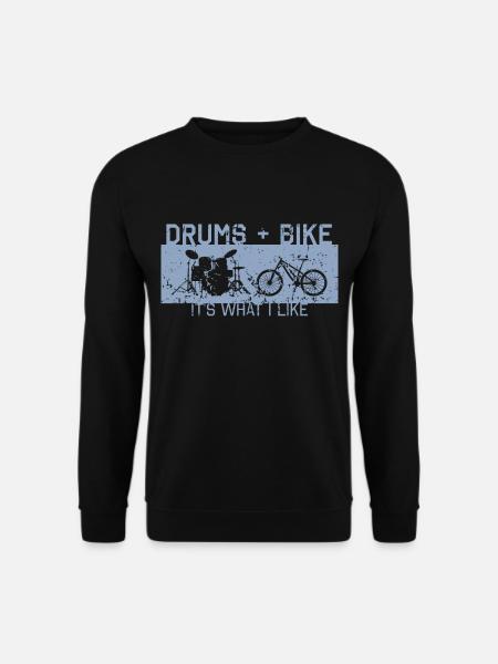Fahrrad Schlagzeug Hobby Bike Drums - Unisex Pullover - Schwarz