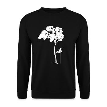 Tree rappelling climbing profession gift - Unisex Sweatshirt - black - Front - Alina (178cm) & Michal (187cm)