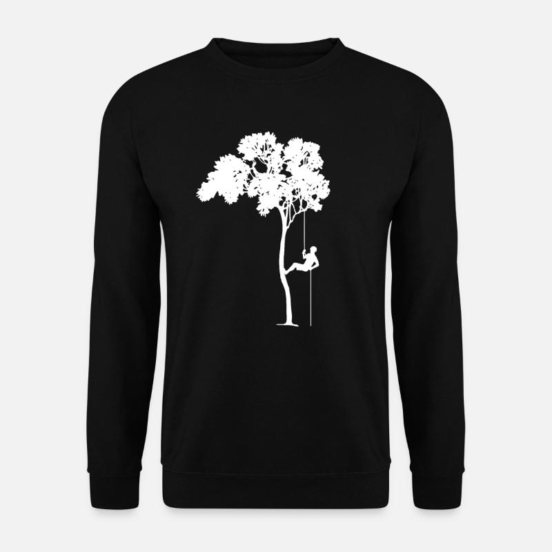 Baum Abseilen Klettern Beruf Geschenk - Unisex Pullover - Schwarz