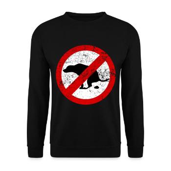 Dog shit banned hatred mutt cattle - Unisex Sweatshirt - black - Front - Alina (178cm) & Michal (187cm)