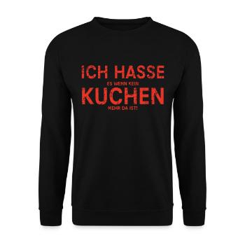 Kuchen - Unisex Pullover - Schwarz - Vorne - Alina (178cm) & Michal (187cm)
