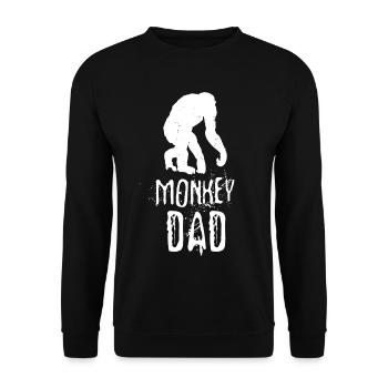 Singe papa père singe gorille chimpanzé - Sweat-shirt Unisexe - noir - Devant - Alina (178cm) & Michal (187cm)