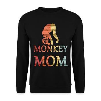 Singe maman singe maman - Sweat-shirt Unisexe - noir - Devant - Alina (178cm) & Michal (187cm)