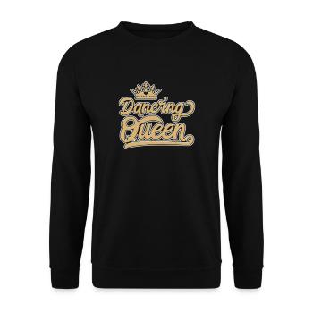 Dancing Queen Tanzen Discofox Retro Tango Geschenk - Unisex Pullover - Schwarz - Vorne - Alina (178cm) & Michal (187cm)