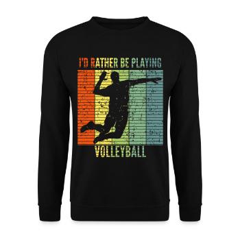 Volley-ball - Sweat-shirt Unisexe - noir - Devant - Alina (178cm) & Michal (187cm)
