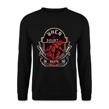Skater - Unisex Sweatshirt - black - Front - Alina (178cm) & Michal (187cm)